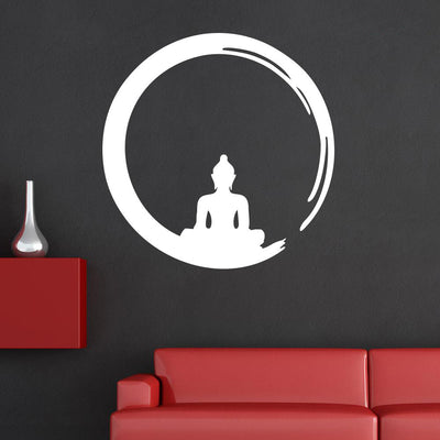 Buddha inside Zen Circle Wall Sticker