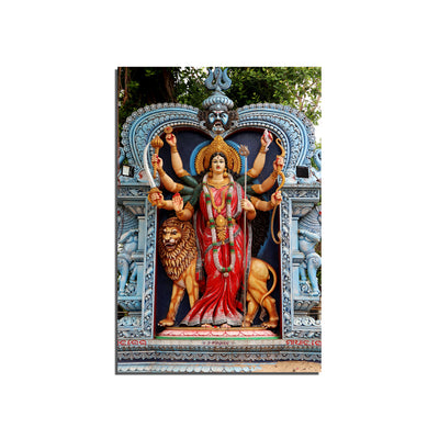 Goddess Durga Statue Canvas  Wall Painting