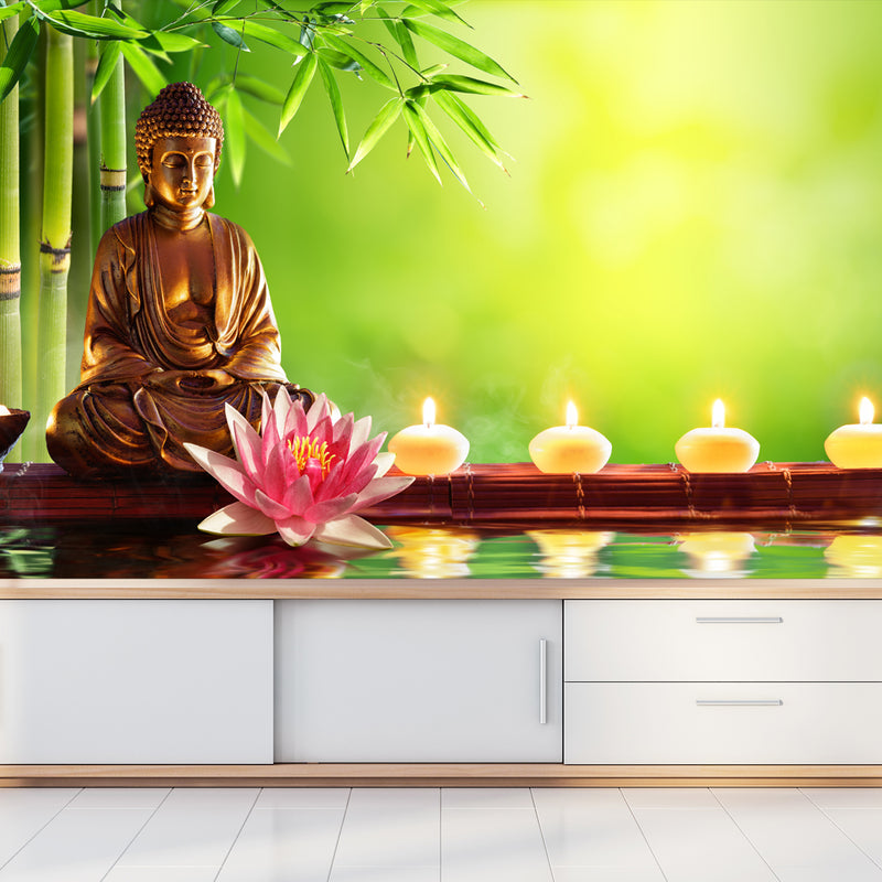 Buddha Spiritual Digitally Printed Wallpaper