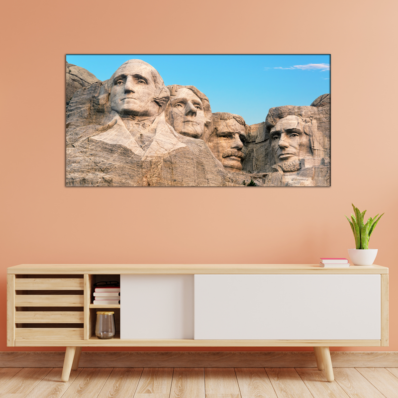 Mount Rushmore Rock Art Canvas Wall Painting