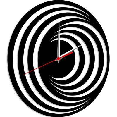 Black Design Wood Analog Wall Clock