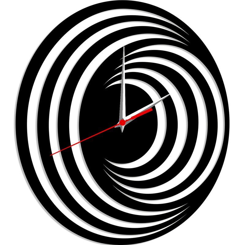 Black Design Wood Analog Wall Clock