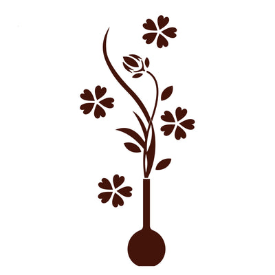 Beautiful Flower Pot Premium Quality Wall Sticker