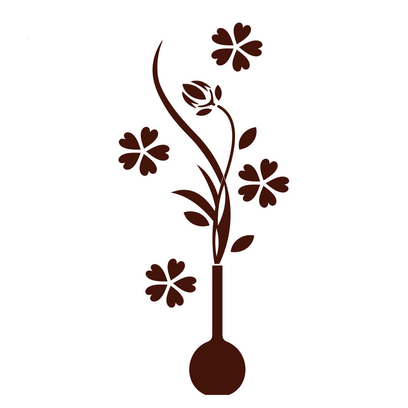 Beautiful Flower Pot Premium Quality Wall Sticker