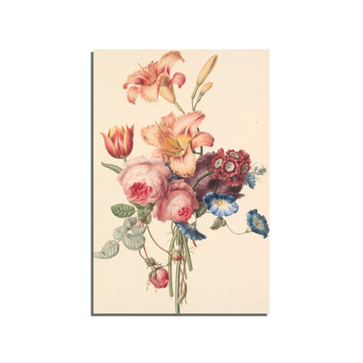 Flowers Print On Canvas Wall Painting