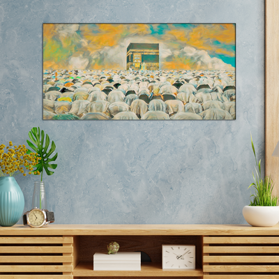 Makkah Namaj Abstract Scenery Canvas Wall Painting