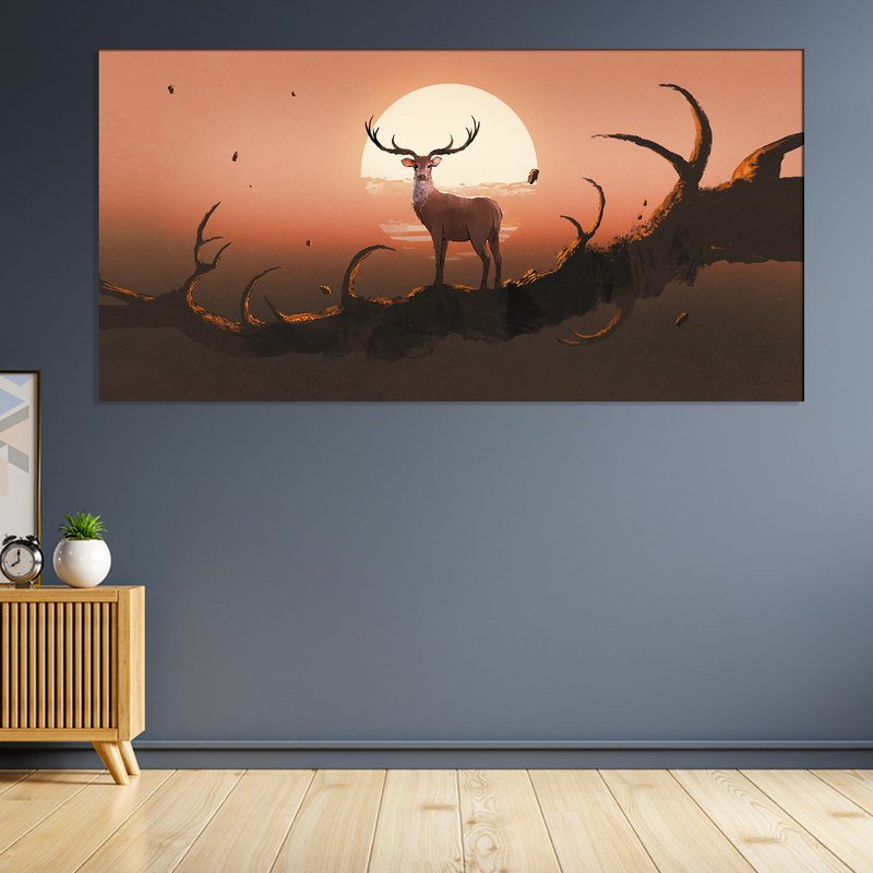 Deer Painting Canvas Wall Painting