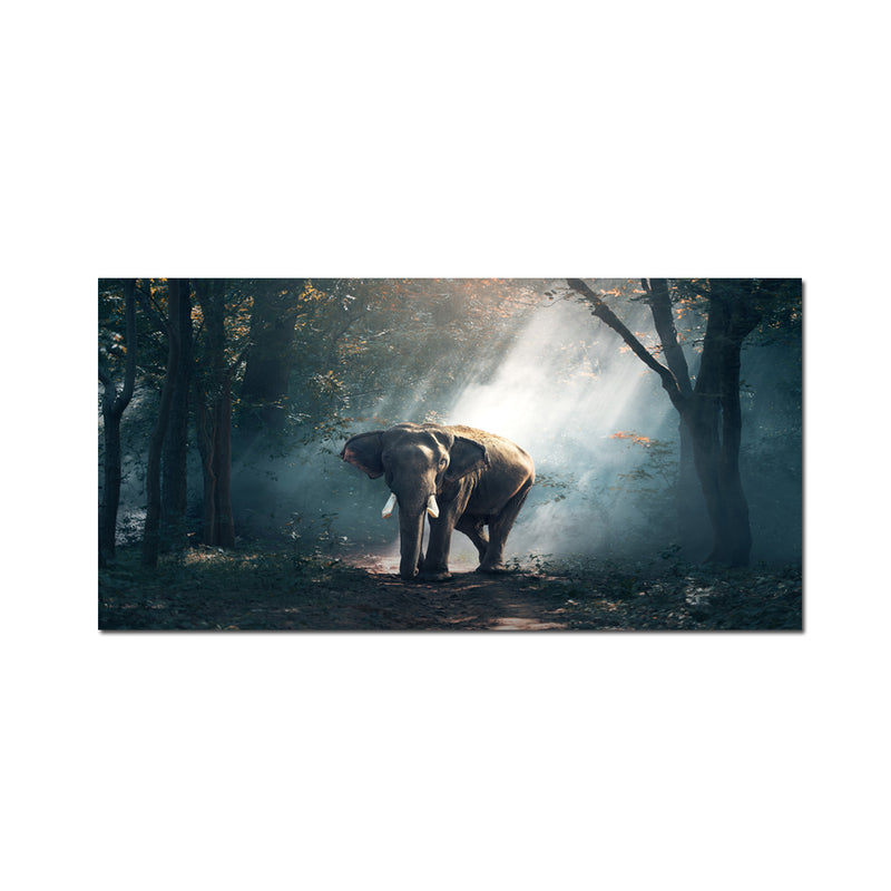 Elephant In Forest Canvas Wall Painting