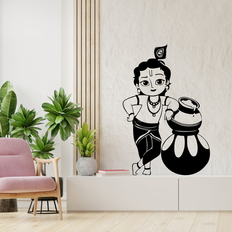 Bal Krishna Premium Quality Wall Sticker and Wall Decal
