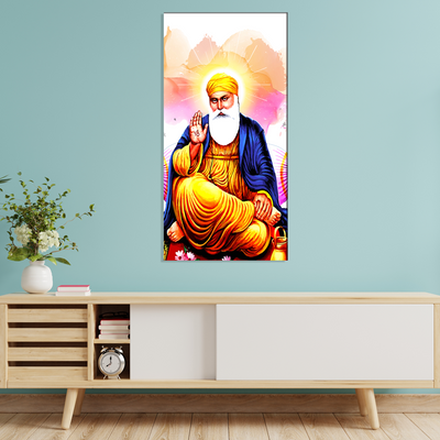 Abstract of Guru Nanak Dev Canvas Wall Painting
