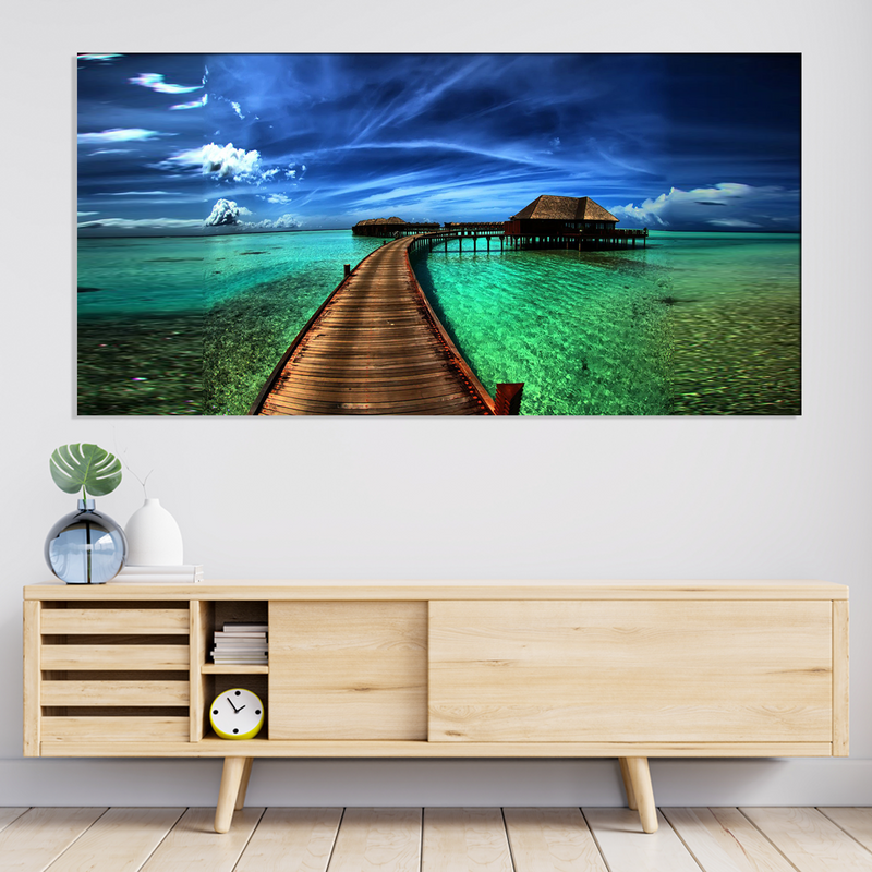 Colourful Beach Canvas Wall Painting