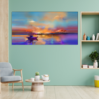 Multicolored Abstract Canvas Wall Painting