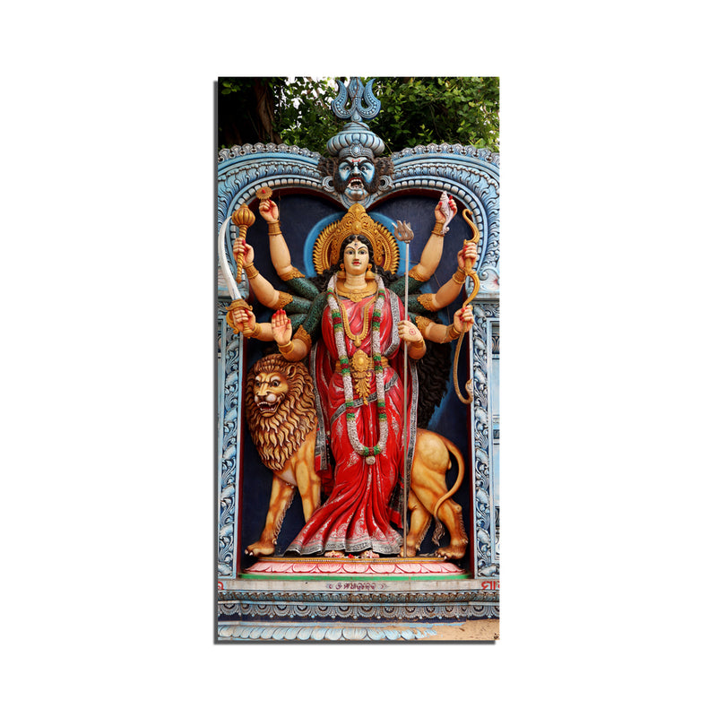 Goddess Durga Statue Canvas Wall Painting