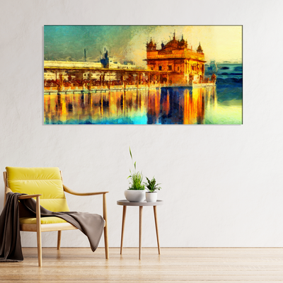 Golden Temple Canvas Wall Painting