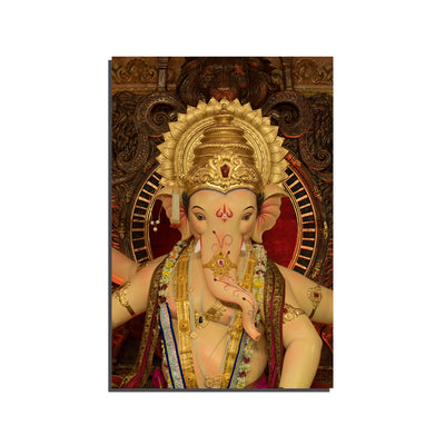 Ganesha Print On Canvas Wall Painting
