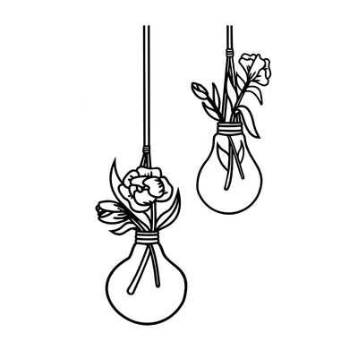 Hanging Flower Pots High Quality Wall Sticker