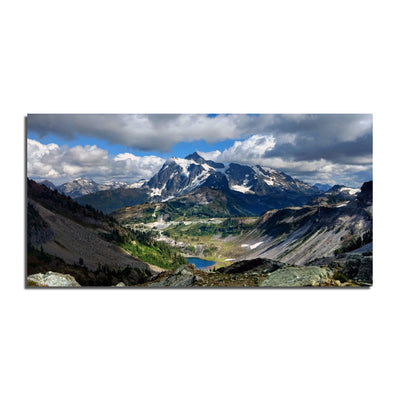 Beautiful Mountain with Sky Canvas Wall Painting