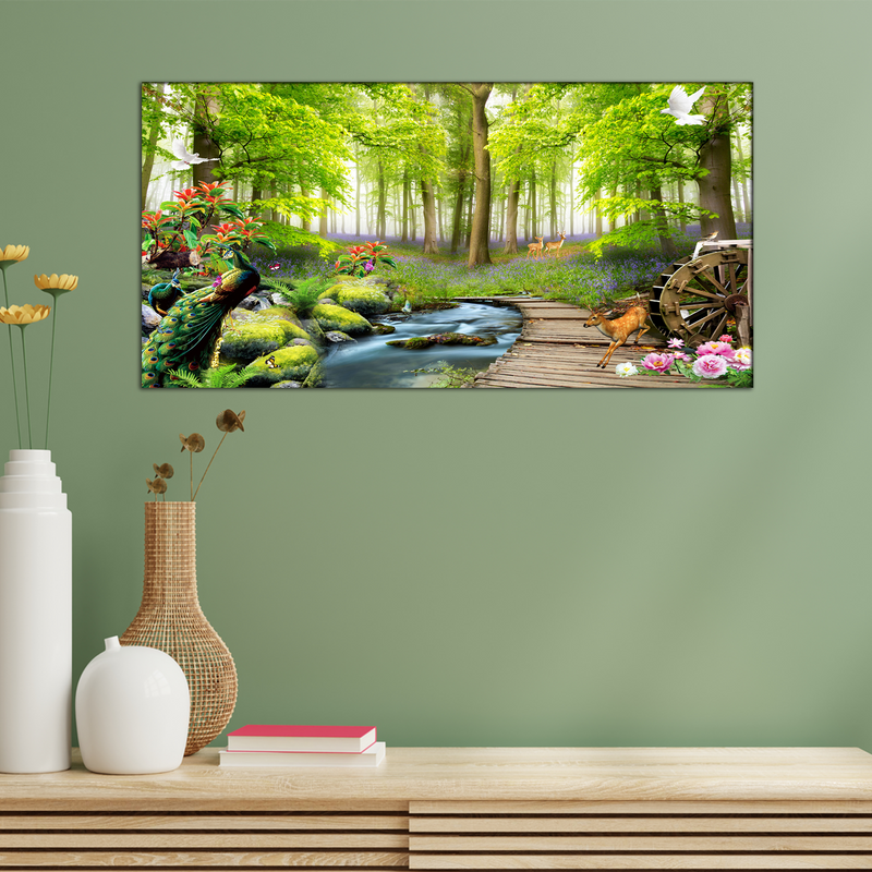 Beautiful Forest Scenery Canvas Wall Painting