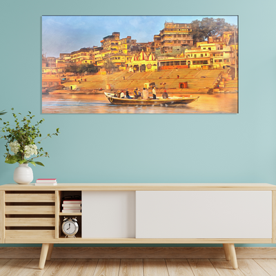 Ganga Ghaat Canvas Wall Painting