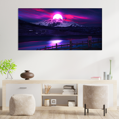 Dark Scene Mountain Canvas Wall Painting