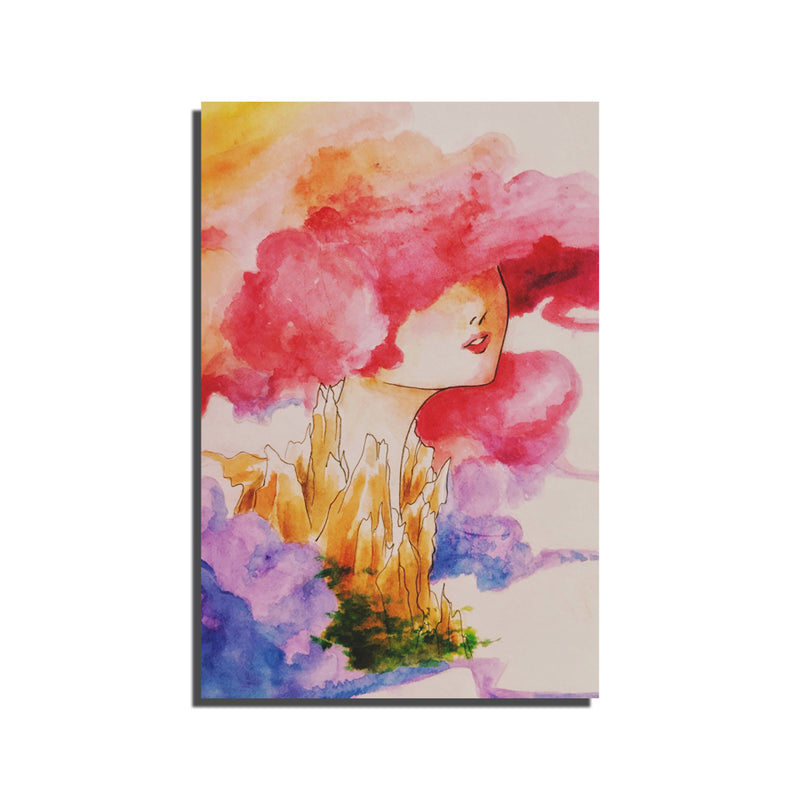 Abstract Lady Canvas Wall Painting