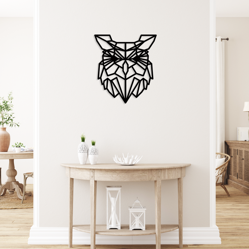 Geometrical owl Wooden Wall Hanging, Wooden Wall Decoration