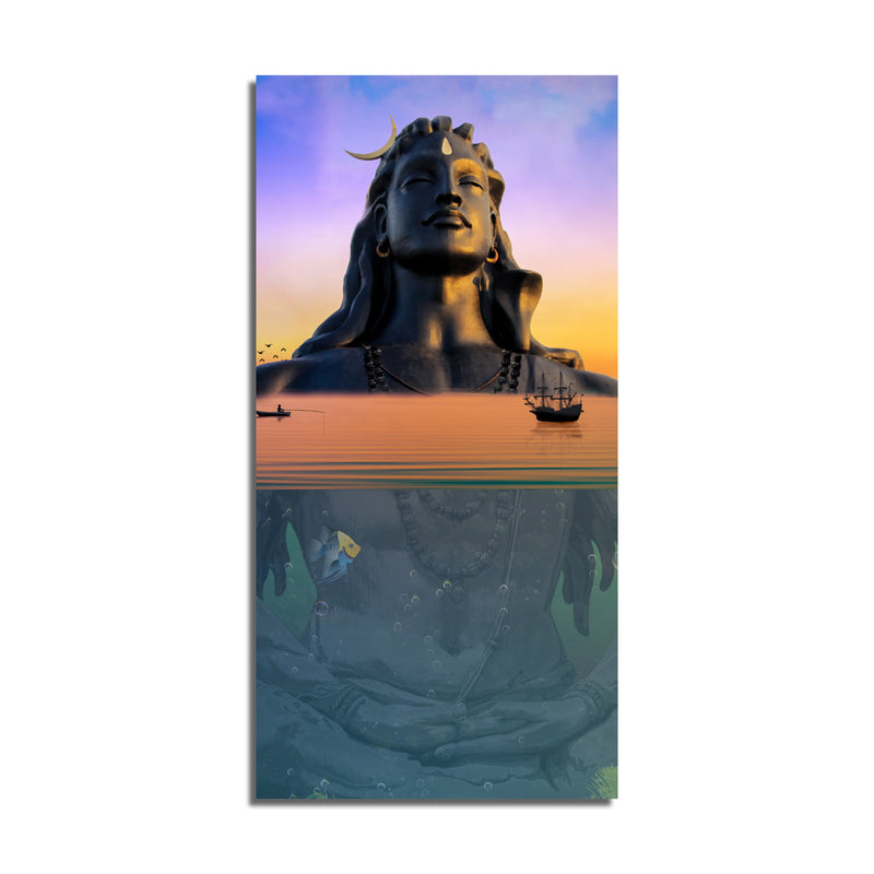 Lord Mahakal Print On Canvas Wall Painting