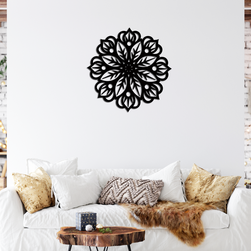 Floral mandala laser cut Wooden Wall Hanging, Wooden Wall Decoration