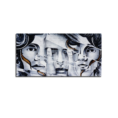 Human Illusion Face Canvas Wall Painting