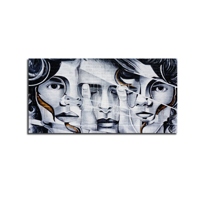 Human Illusion Face Canvas Wall Painting