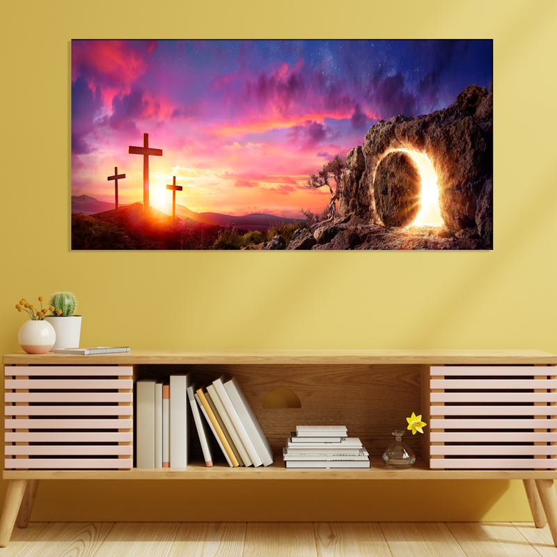 Miracle At The Cross Canvas Wall Painting