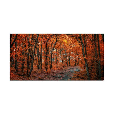 Beautiful Forest View In Autumn Canvas Wall Painting