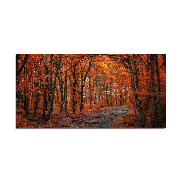 Beautiful Forest View In Autumn Canvas Wall Painting