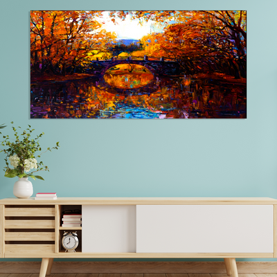 Autumn Forest Abstract Scenery Canvas Wall Painting