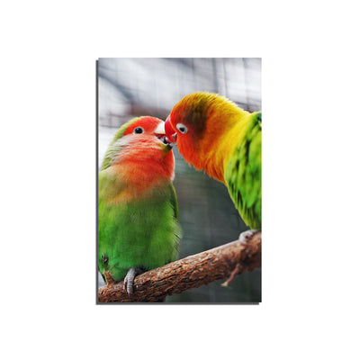 Love Bird Print On Canvas Wall Painting