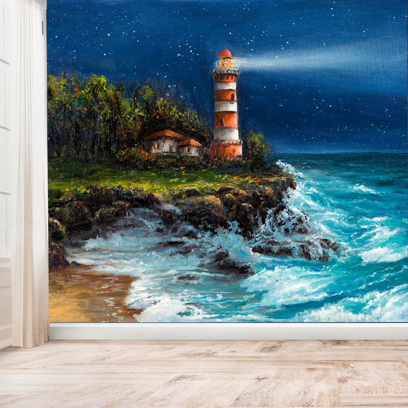 Lighthouse Digitally Printed Wallpaper