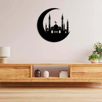 Eid Mubarak Wooden Wall Hanging, Wooden Wall Decoration
