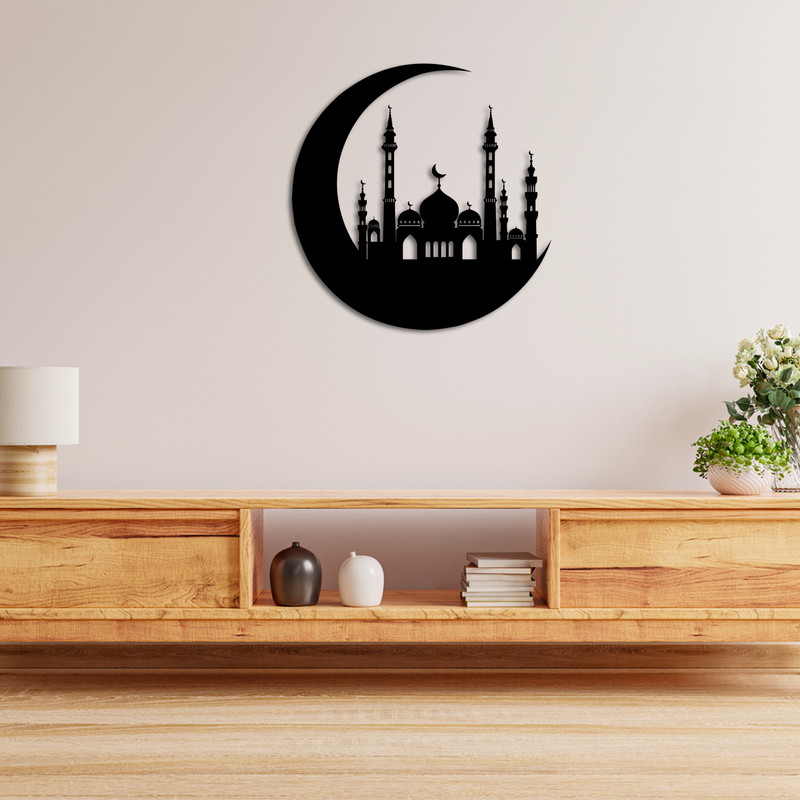Eid Mubarak Wooden Wall Hanging, Wooden Wall Decoration