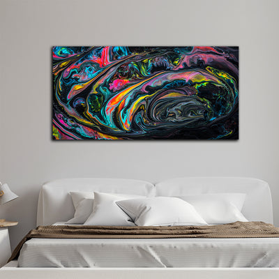 Multi-color Fluid Abstract Canvas Wall Painting