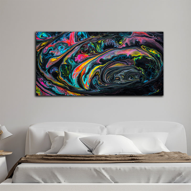 Multi-color Fluid Abstract Canvas Wall Painting