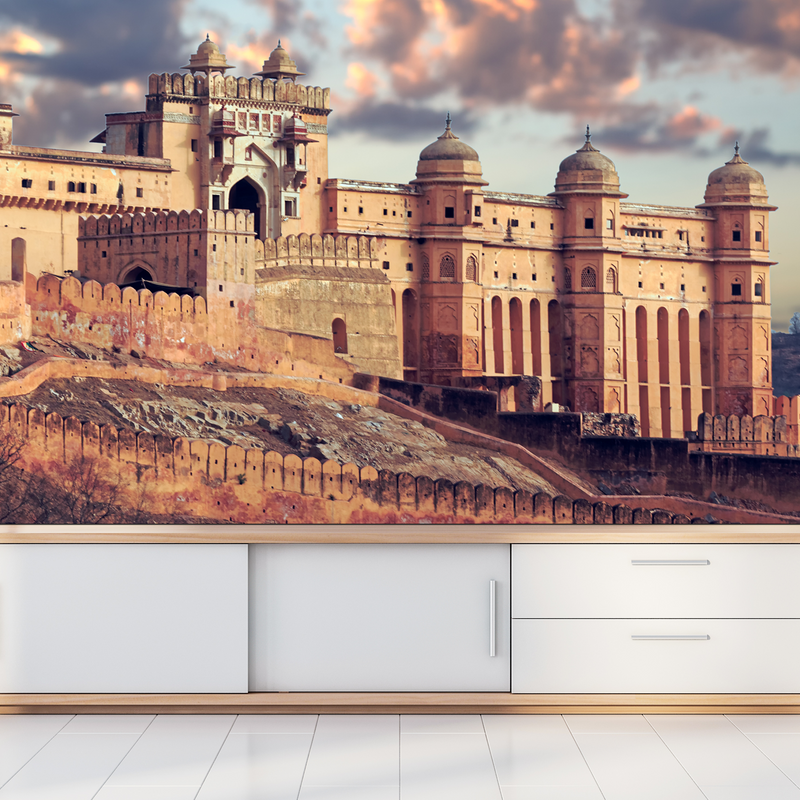 Amer Fort Digitally Printed Wallpaper