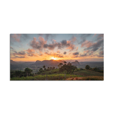 Beautiful View In Sunset Print On Canvas wall painting