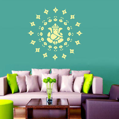 Ganesha in Motif Design Wall Decal
