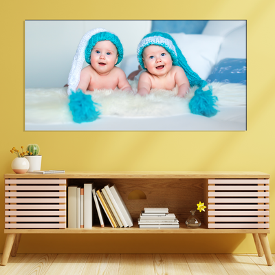 Cute Baby Twins Canvas Wall Painting