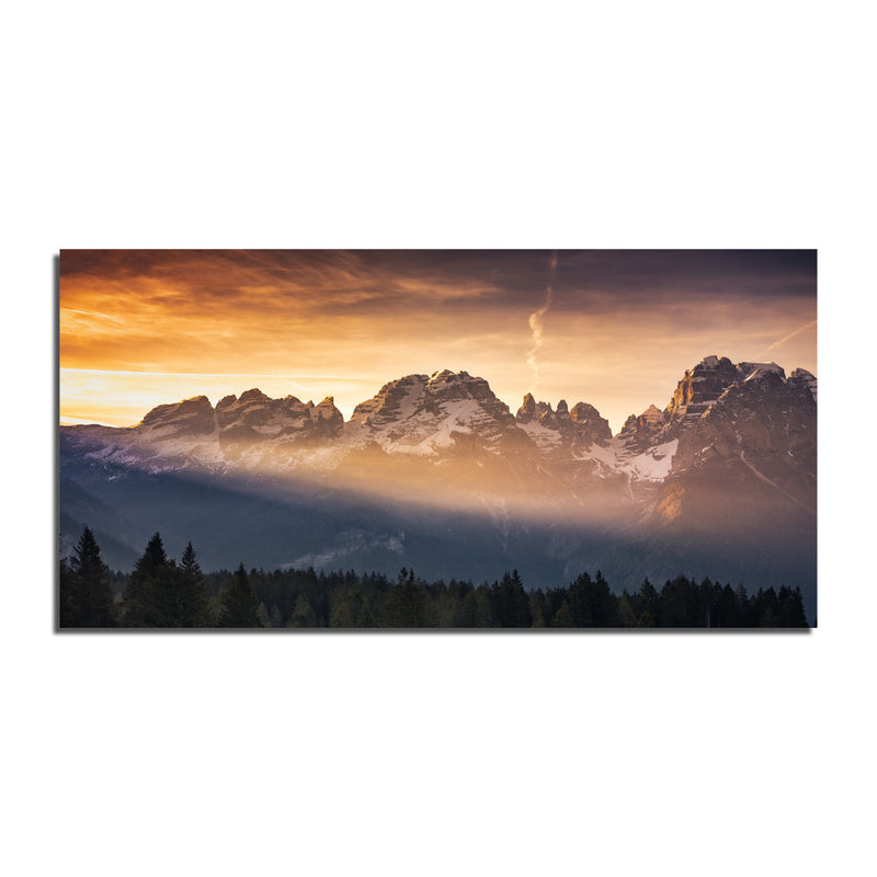 Lights On Hill Print On Canvas Wall Painting