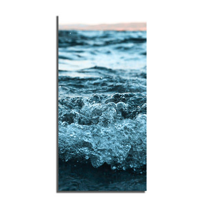 Blue Waves Closeup View Canvas Wall Painting