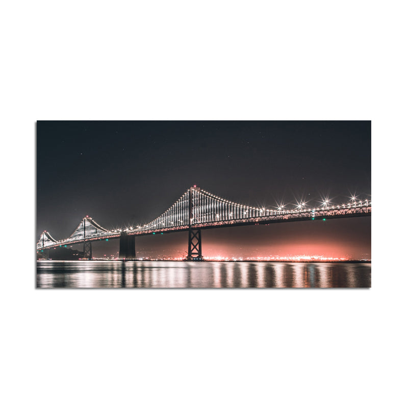 Bay Bridge seen from Rincon Park Print On Canvas wall Painting