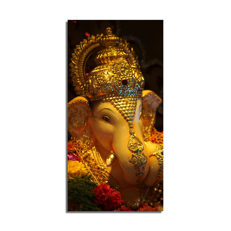 Lord Ganesha Print On Canvas Wall Painting