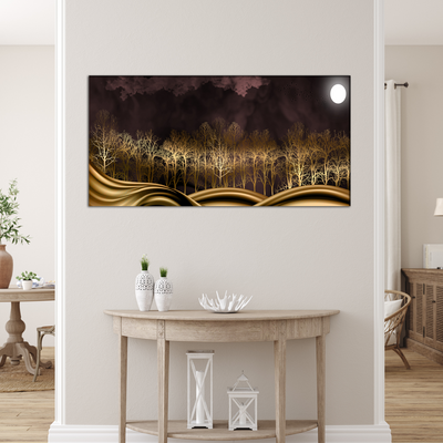 Golden Tree Canvas Wall Painting