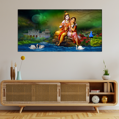 Love of Lord Radha Krishna Canvas Wall Painting